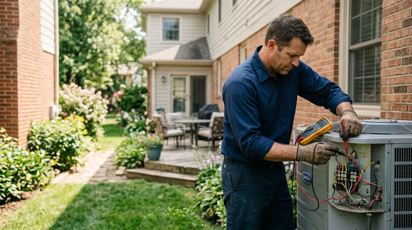 HVAC technician working near Falmouth, MA